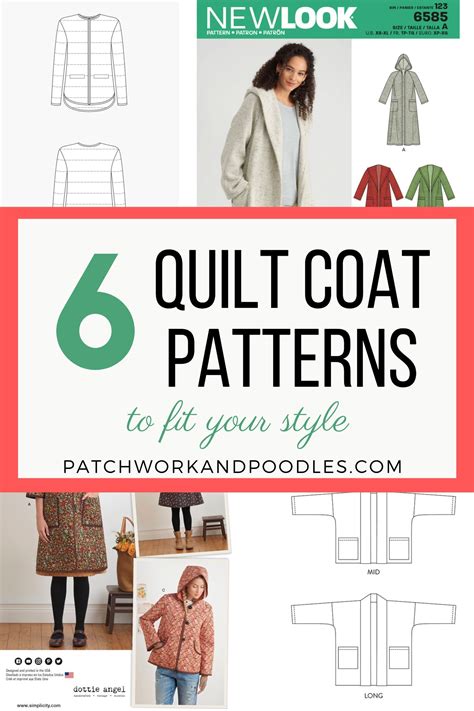 Quilt Coat Pattern Round Up Patchwork And Poodles Quilt Coat