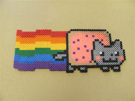 Gameboy Nyan Cat Perler Perler Bead Pattern Bead Sprites Characters Images And Photos Finder
