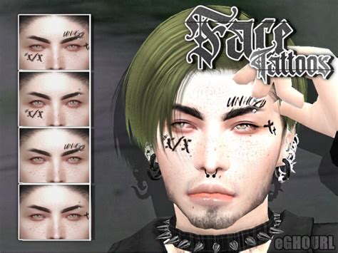 Eghourl Face Tattoos The Sims 4 Catalog