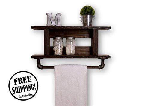 Turn your bathroom — master bath, powder room, or both — into a zen zone with these genius before you head to the hardware store, examine your bathroom to target your biggest need: Two Tier Ladder Bathroom Shelf with Towel Bar | Bathroom ...