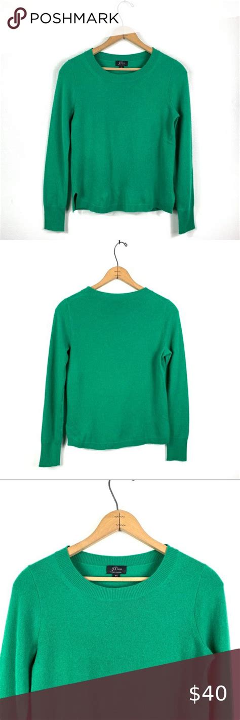 J Crew Kelly Green Cashmere Sweater Excellent Condition Kelly Green