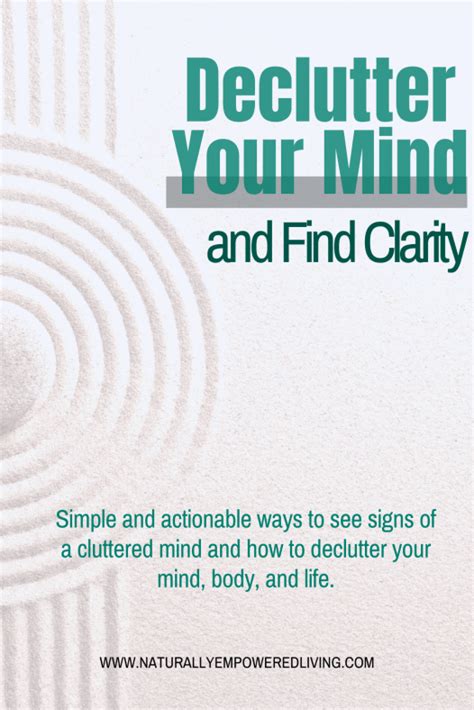 How To Declutter Your Mind And Find Clarity Naturally Empowered