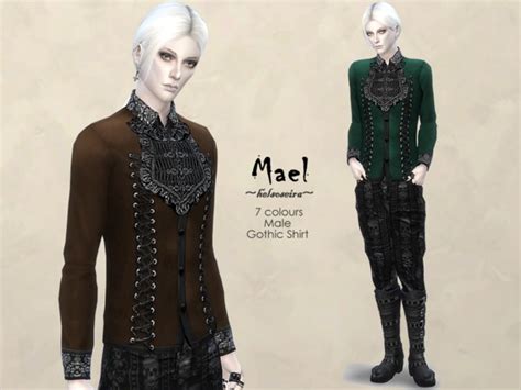 Mael Gothic Shirt Male By Helsoseira At Tsr Sims 4 Updates