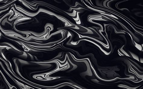 Download Abstract Liquid Black Mac Wallpaper