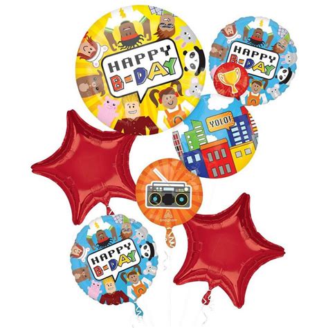 Party Town Birthday Foil Balloon Bouquet 5pc Party City