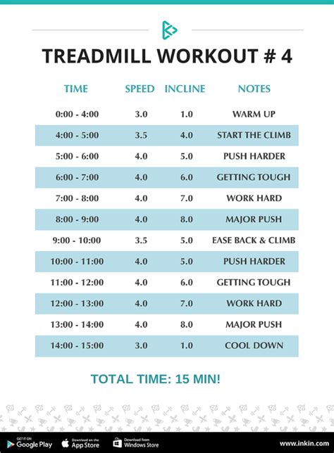 30 Minute Beginner Treadmill Workout ~ Workout Printable Planner