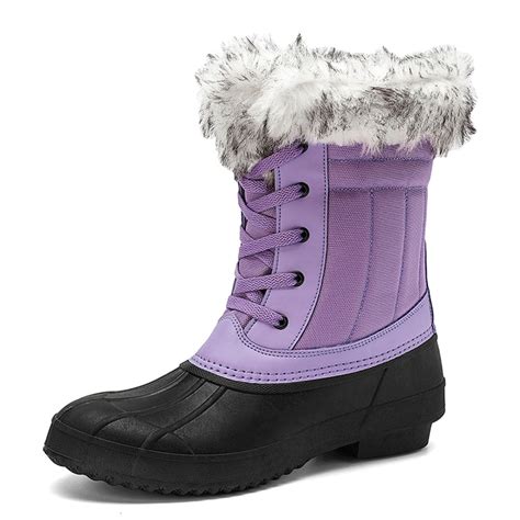 Earlde Womens Winter Duck Boots Waterproof Cold Weather Snow Boots