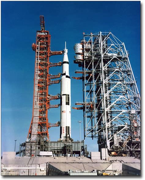 Apollo 8 Saturn V Rocket On Launch Pad 8x10 Silver Halide Photo Print