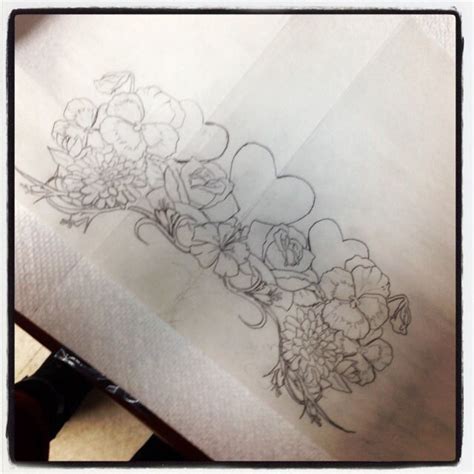 Lower Back Tattoo Design Hearts And Flowers Lower Back