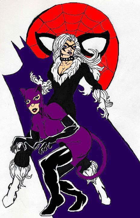 Black Cat And Catwoman By Chibodee On Deviantart