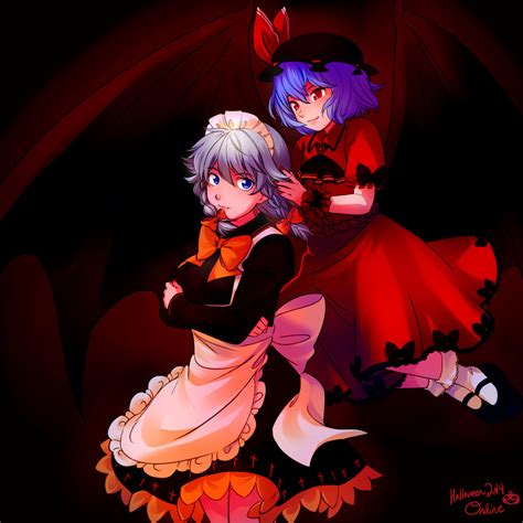 Remilia Scarlet And Izayoi Sakuya Touhou Drawn By Roarke