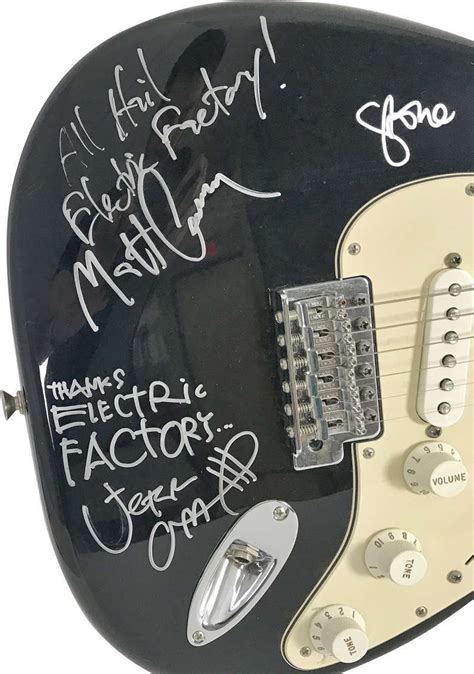 Lot Detail Pearl Jam 4 Vedder Cameron Ament And Gossard Signed Fender Stratocaster Guitar Jsa