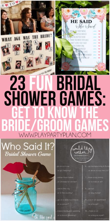 23 More Fun Bridal Shower Games Playpartyplan