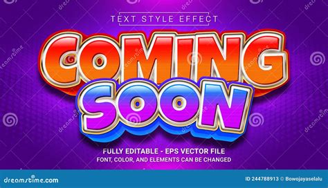 Coming Soon Text Style Effect Editable Graphic Text Template Stock
