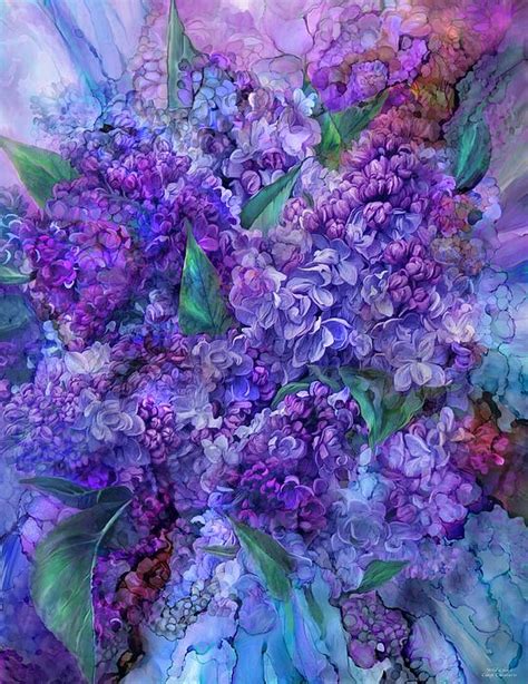 Wild Lilacs By Carol Cavalaris Fine Art America Alcohol Ink Art Pages