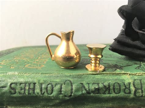 Miniature Brass Pitcher And Goblet Miniature Brass Figurine Etsy