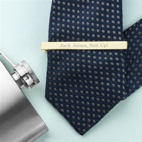 Personalised Gold Plated Tie Clip Love My Ts