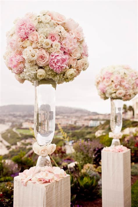 Ceremony Florals And Decor In Pink And White Wedding