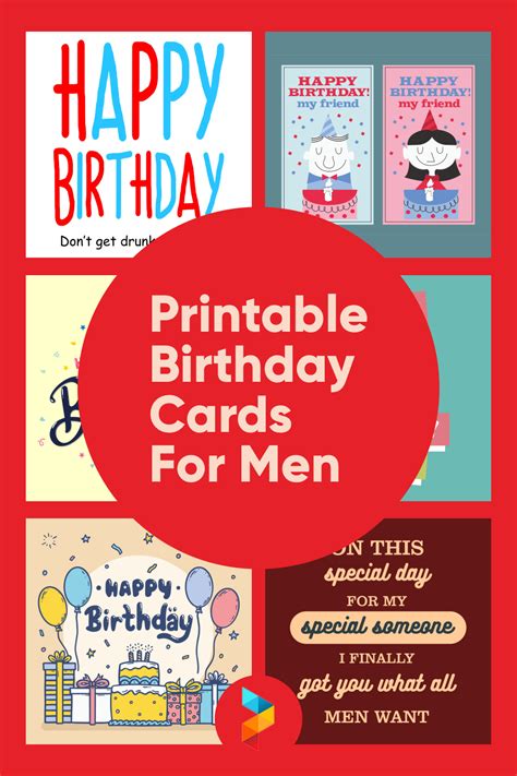 Birthday Cards For Men 10 Free Pdf Printables Printablee