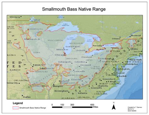 Smallmouth Bass Original Range And Distribution Byron Begley