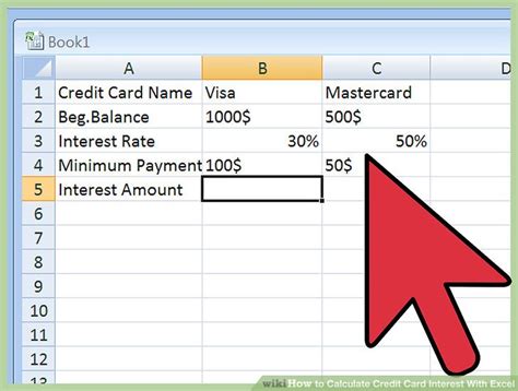 Credit card minimum payments are usually calculated based on your monthly balance. 3 Ways to Calculate Credit Card Interest With Excel - wikiHow