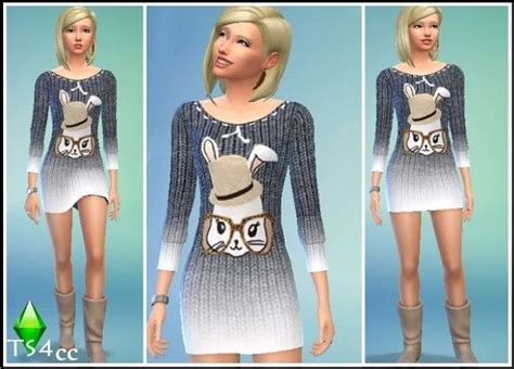 Cute Dress With Bunny At Pink Zombie Cupcake Sims 4