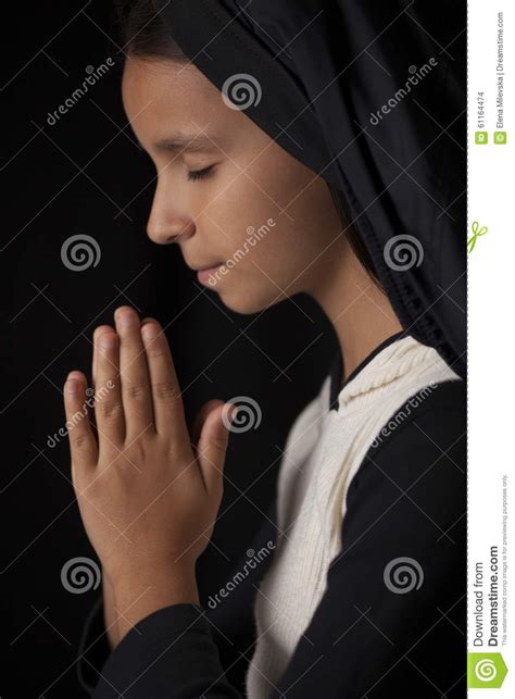 Praying Little Girl Stock Photo Image Of Poor Pain 61164474