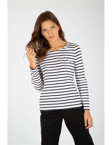 Breton Striped Shirt Jersey Cotton Women Clothing Breton Stripe