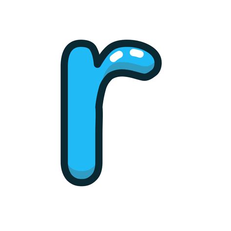 Blue Letter Lowercase R Icon Free Download