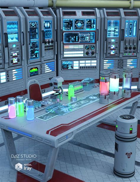 Sci Fi Lab Props Futuristic Technology Future Technology Concept Spaceship Interior
