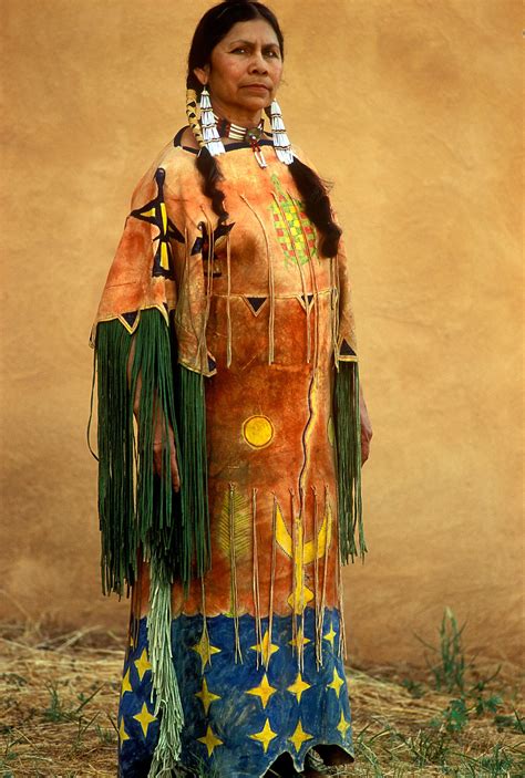 A Kiowa Woman Wears A Ghost Dance Dress Native American Clothing