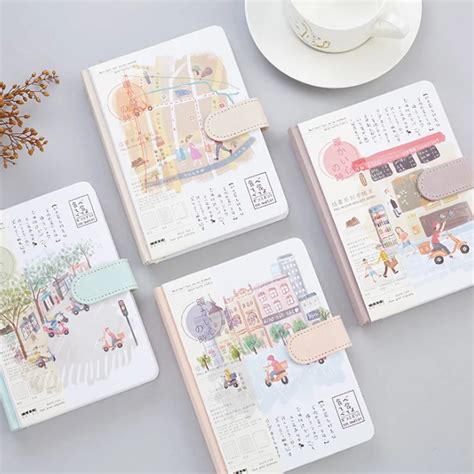 Other Office Paper Products Cute Japanese Cat Diary Notebook Book Stationery Planner School