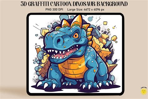 3d Graffiti Cartoon Pachycephalosaurus Graphic By Lazy Sun · Creative