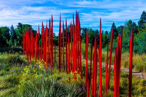 Red Reeds Dale Chihuly Exhibition Blown Glass Denver Botanic