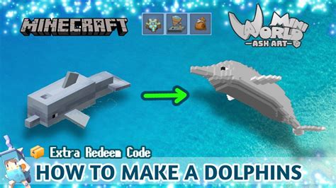 Mini World Block Art How To Make A Dolphins Minecraft Youtube