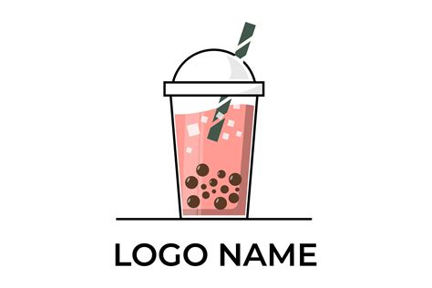 Bubble Tea Logo Vector Icon Graphic Graphic By Hfz13 · Creative Fabrica