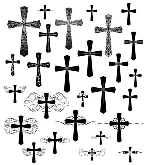 Set Of Different Crosses Stock Vector Image By ©dece11 66930975