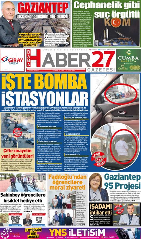 03 Haziran 2022 tarihli Gaziantep Hakimiyet Gazete Manşetleri