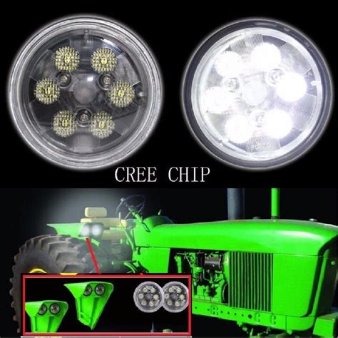 45 Inch 18w Round Led Work Lights For John Deeres Tractorpack Of 2