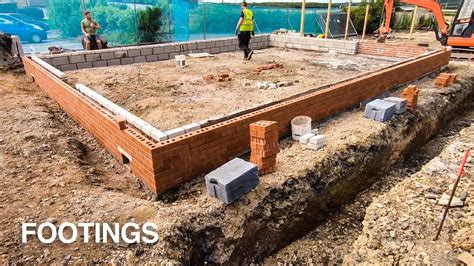 Bricklaying The Start Of Building A Home Footings Part 1 Youtube