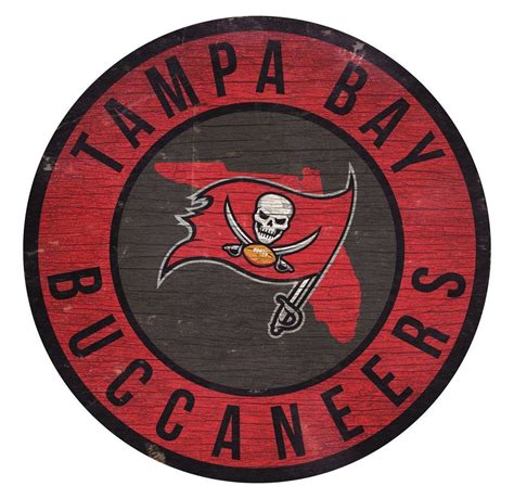 Tampa Bay Buccaneers Sign Wood 12 Inch Round State Design | Tampa bay buccaneers, Buccaneers 