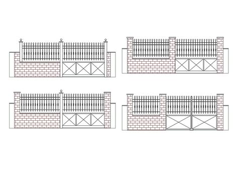 Fence Section And Structure Cad Drawing Details Dwg File Cadbull Images