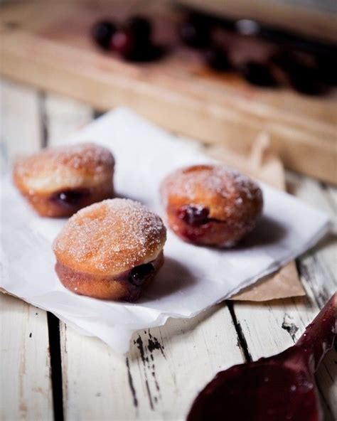 Cherry Filled Almond Doughnuts How Sweet Eats Breakfast Dessert