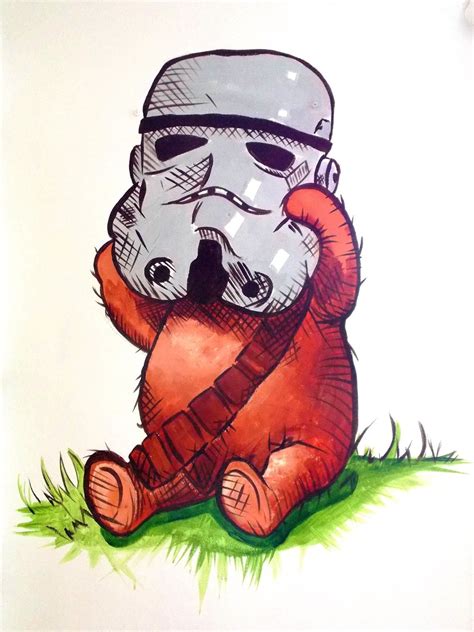 Star Wars Winnie The Pooh Mural Inspired By James Hance Star Wars
