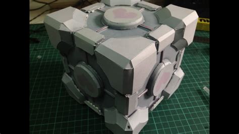 Weighted Companion Cube Papercraft Tutorial Span Subs
