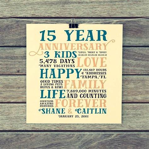 The Top 20 Ideas About 15th Wedding Anniversary T Ideas For Him