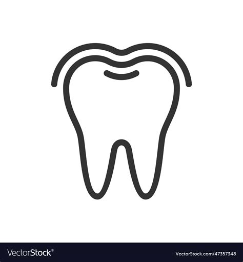 Shining Protected Tooth Cute Icon Royalty Free Vector Image