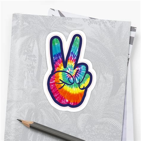 Tye Dye Rainbow Psychedelic Peace Signtrippy Peace Sign Retro 60s