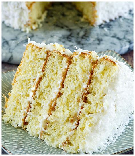 Delicious Layered Southern Coconut Cake Recipe With Frosting Topped