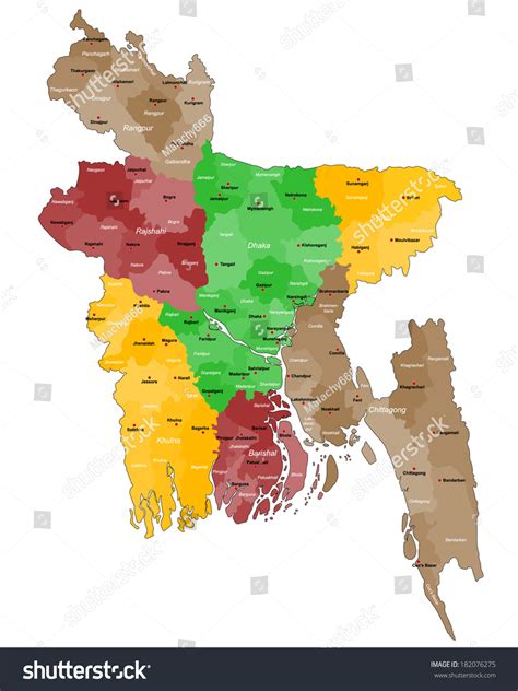 521 Vector Map Bangladesh Districts Than Images Stock Photos Vectors